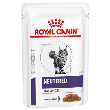 Royal Canin Neutered Weight Balance Cat – hrană umedă pentru pisici adulte sterilizate, plic sos 85 g